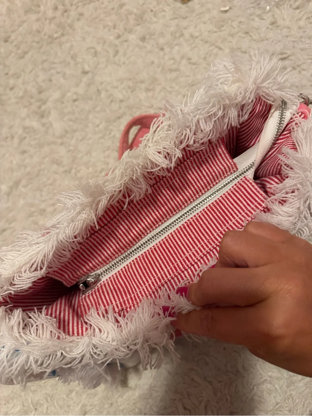 Saint Barth striped colored tote with crossbody